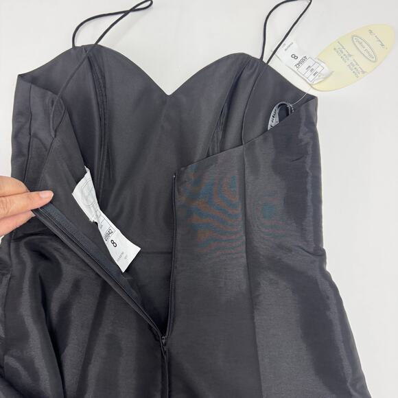 NWT VTG Alfred Angelo Spaghetti Strap Ruffle Hem Dress Y2K Whimsigoth Party sz 8 - Picture 9 of 10